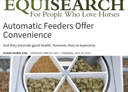 Featured in Equisearch Article for Automatic Feeders Offer Conveniance
