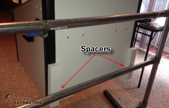 X5-CD Spacers are needed to square up the unit