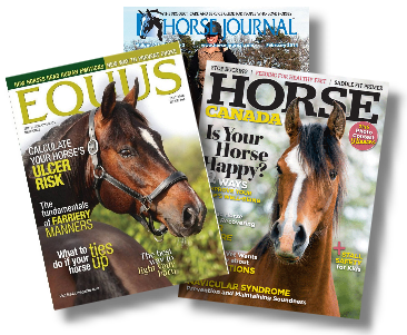 X5CD has been featured in articles in Equus, Horse Canada, and Horse Journal