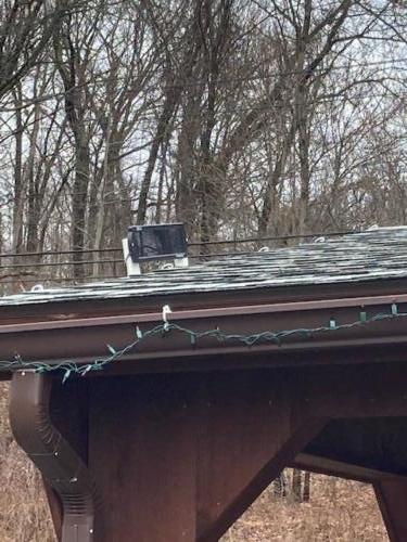 Solar Panel mounted with extension cable